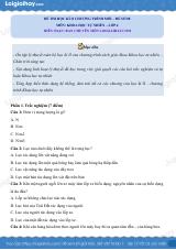 Đề thi học kì 2 KHTN 6 Chân trời sáng tạo - Đề 8